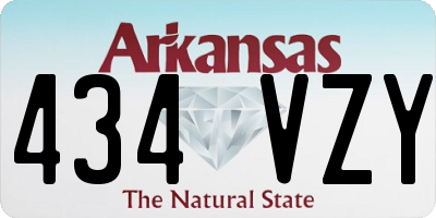 AR license plate 434VZY