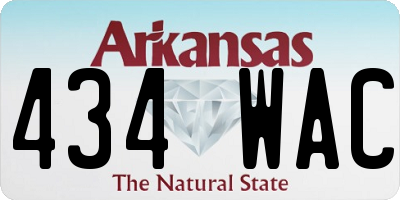 AR license plate 434WAC
