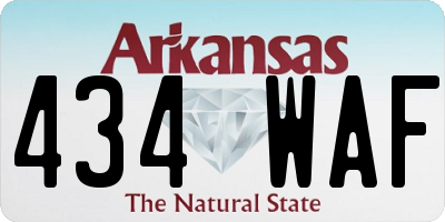 AR license plate 434WAF