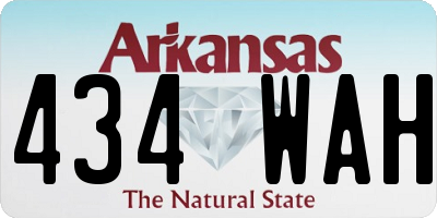 AR license plate 434WAH