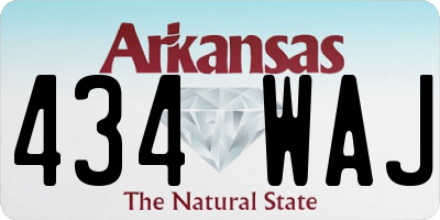 AR license plate 434WAJ