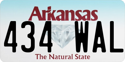 AR license plate 434WAL