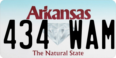 AR license plate 434WAM