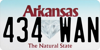 AR license plate 434WAN