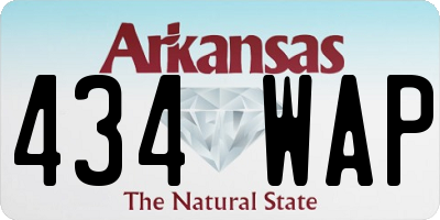 AR license plate 434WAP