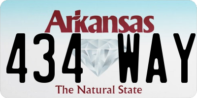 AR license plate 434WAY