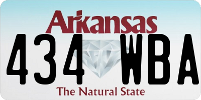 AR license plate 434WBA