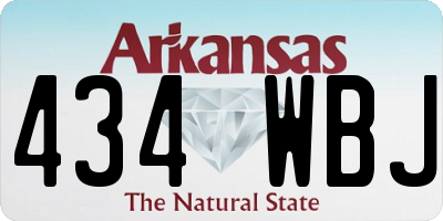 AR license plate 434WBJ