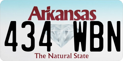 AR license plate 434WBN