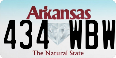 AR license plate 434WBW