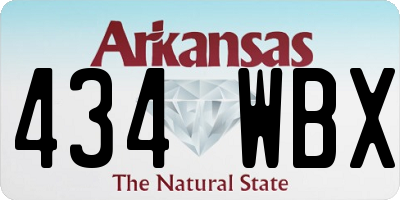 AR license plate 434WBX