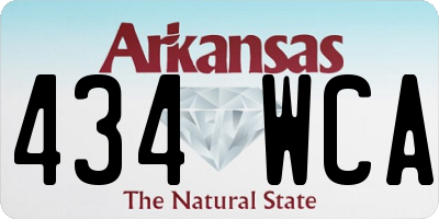 AR license plate 434WCA
