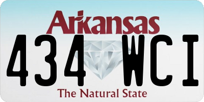 AR license plate 434WCI