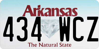 AR license plate 434WCZ