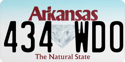AR license plate 434WDO