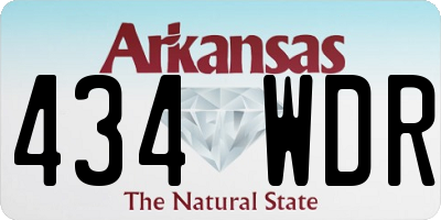 AR license plate 434WDR