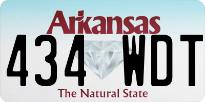 AR license plate 434WDT