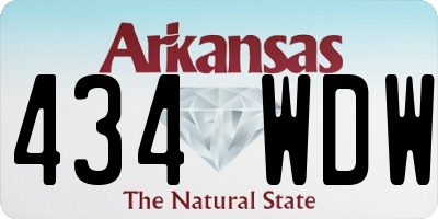 AR license plate 434WDW