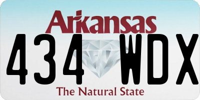 AR license plate 434WDX