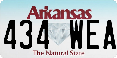 AR license plate 434WEA