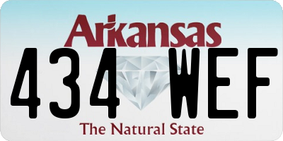 AR license plate 434WEF