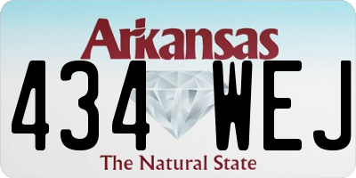 AR license plate 434WEJ