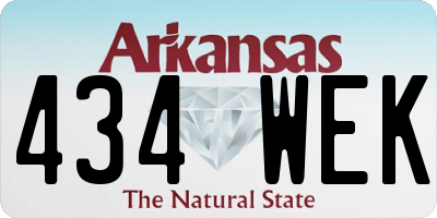 AR license plate 434WEK