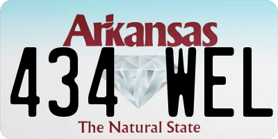 AR license plate 434WEL
