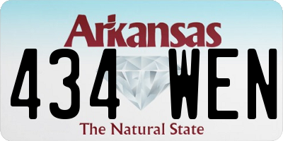 AR license plate 434WEN