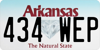 AR license plate 434WEP