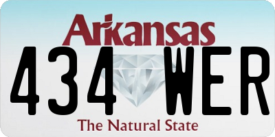AR license plate 434WER