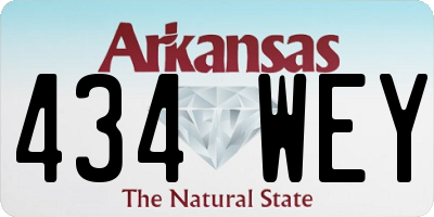 AR license plate 434WEY