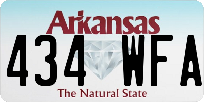 AR license plate 434WFA