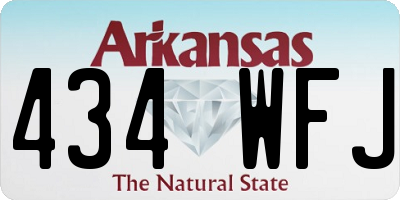 AR license plate 434WFJ
