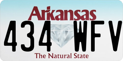 AR license plate 434WFV