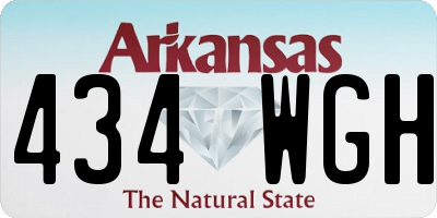 AR license plate 434WGH