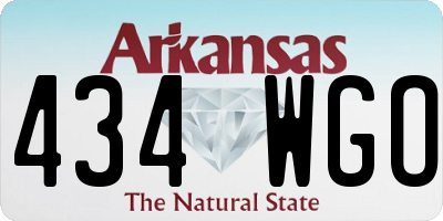 AR license plate 434WGO