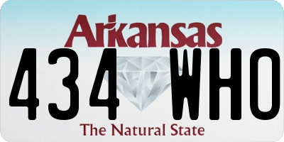 AR license plate 434WHO