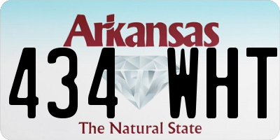 AR license plate 434WHT