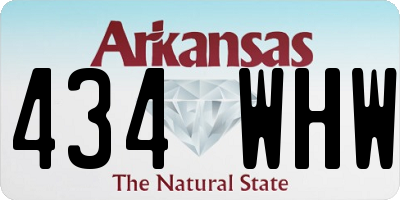 AR license plate 434WHW