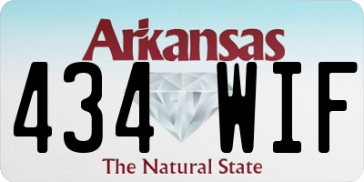 AR license plate 434WIF