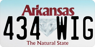 AR license plate 434WIG