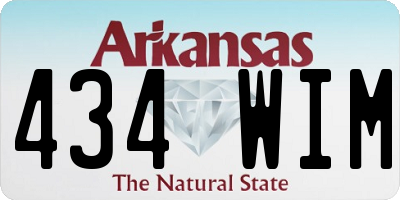 AR license plate 434WIM