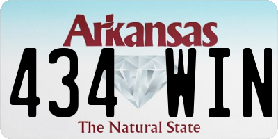 AR license plate 434WIN