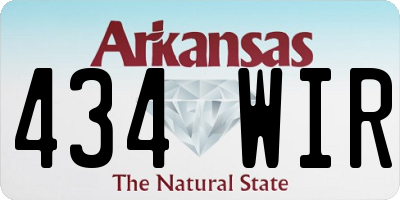 AR license plate 434WIR