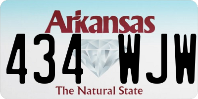 AR license plate 434WJW
