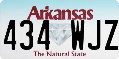 AR license plate 434WJZ