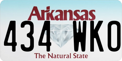 AR license plate 434WKO