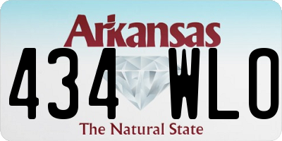 AR license plate 434WLO
