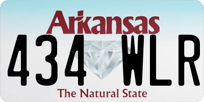 AR license plate 434WLR